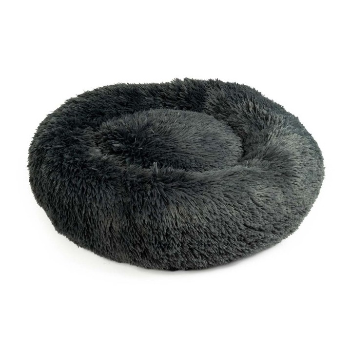 Duvoplus Donutbett Snug - dunkelgrau - L - 80x80x17cm