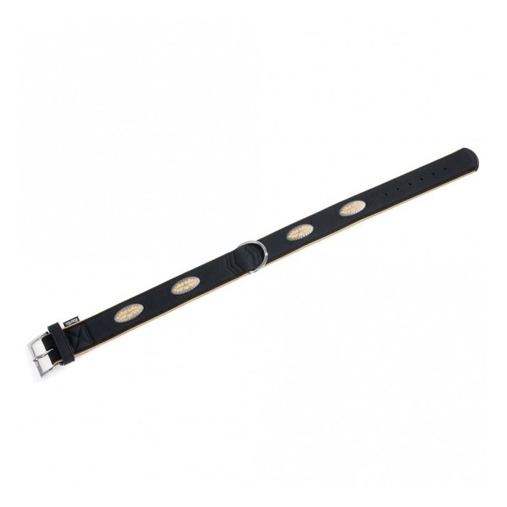 Karlie Art Buffalo Oak Halsband - Schwarz/Beige - 65cm / 40mm