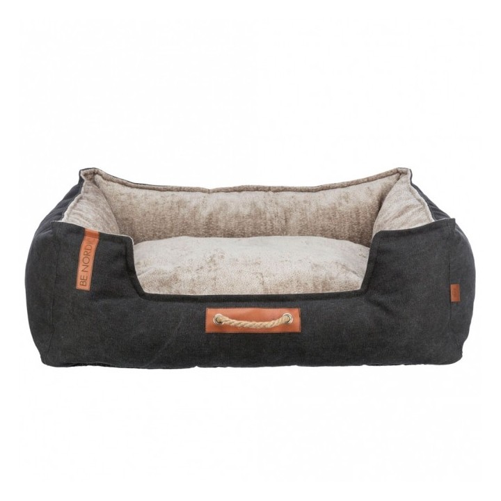 Trixie BE NORDIC Bett Föhr - schwarz/sand - 60 × 50 cm