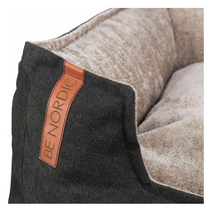 Trixie BE NORDIC Bett Föhr - schwarz/sand - 60 × 50 cm