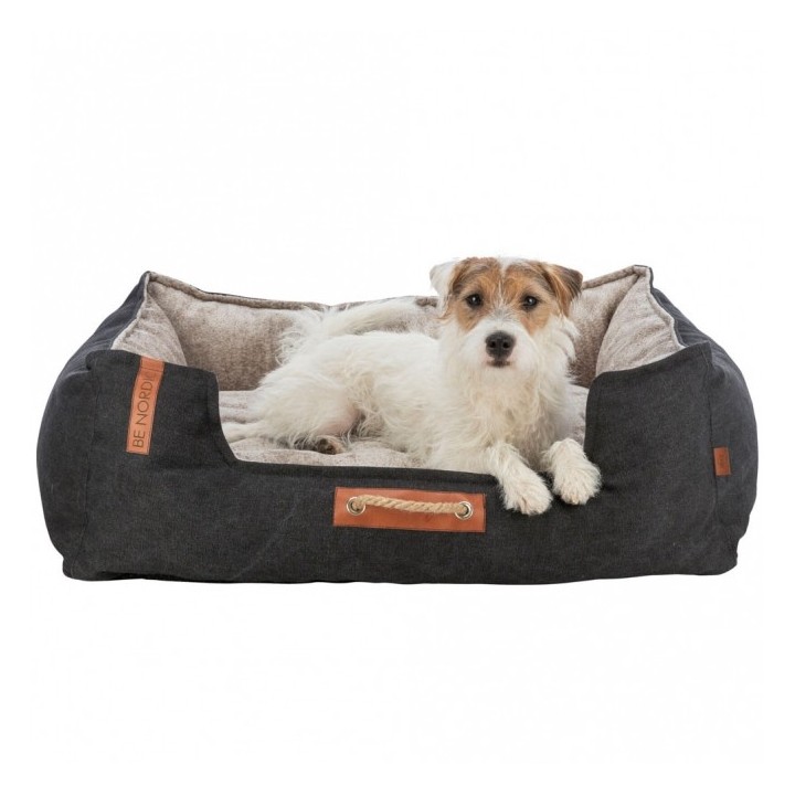 Trixie BE NORDIC Bett Föhr - schwarz/sand - 80 × 60 cm