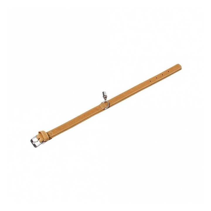 Karlie Halsband Buffalo aus Kalbsleder - Hellbraun - 65 cm/40 mm