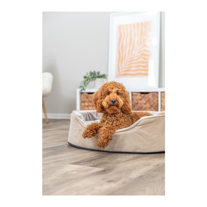 Trixie Vital Bett Lino Soft oval - beige/creme - 60 × 45 cm