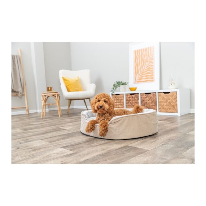 Trixie Vital Bett Lino Soft oval - beige/creme - 60 × 45 cm