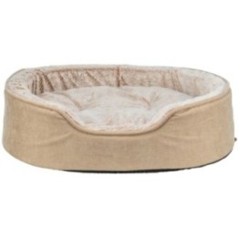 Trixie Vital Bett Lino Soft oval - beige/creme - 110 × 92 cm