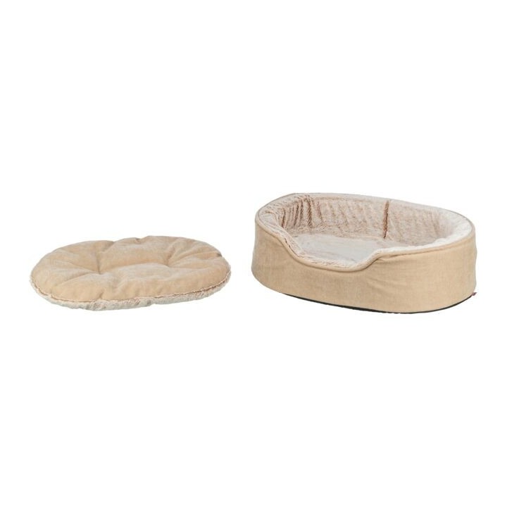 Trixie Vital Bett Lino Soft oval - beige/creme - 110 × 92 cm