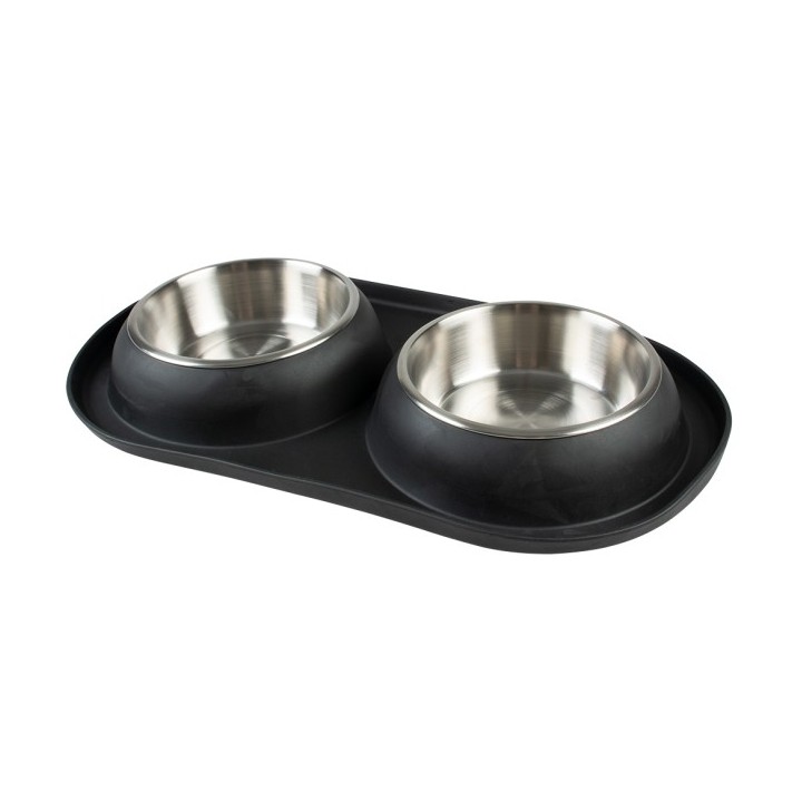 Duvoplus Dinner-Set Gummi - schwarz - 2 x 420ml