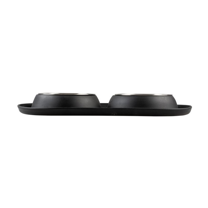 Duvoplus Dinner-Set Gummi - schwarz - 2 x 420ml