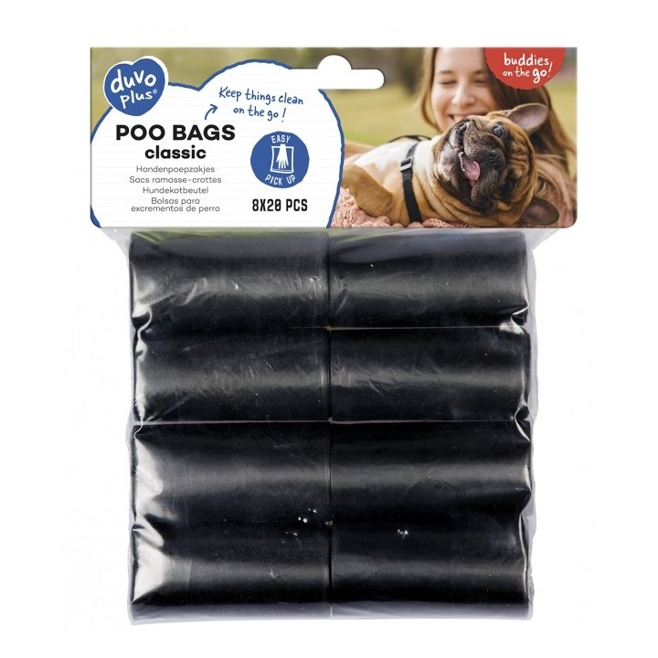 Duvoplus Hundekotbeutel classic schwarz - 8 x 20 Stück